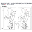 BACKREST ASSY - WHEN STOCK IS 0 THIS ITEM IS NO LONGER AVAILABLE product image