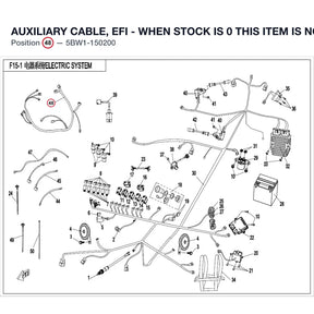 AUXILIARY CABLE, EFI - WHEN STOCK IS 0 THIS ITEM IS NO LONGER AVAILABLE product image