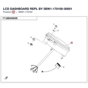 LCD DASHBOARD REPL BY 5BW1-170100-00001 product image