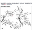SUPPORT, REAR LH WHEEL SHAFT REPL BY 5BWB-060703-00001 product image