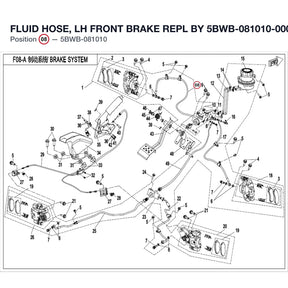 FLUID HOSE, LH FRONT BRAKE REPL BY 5BWB-081010-00001 product image