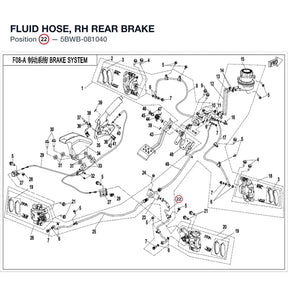 FLUID HOSE, RH REAR BRAKE product image