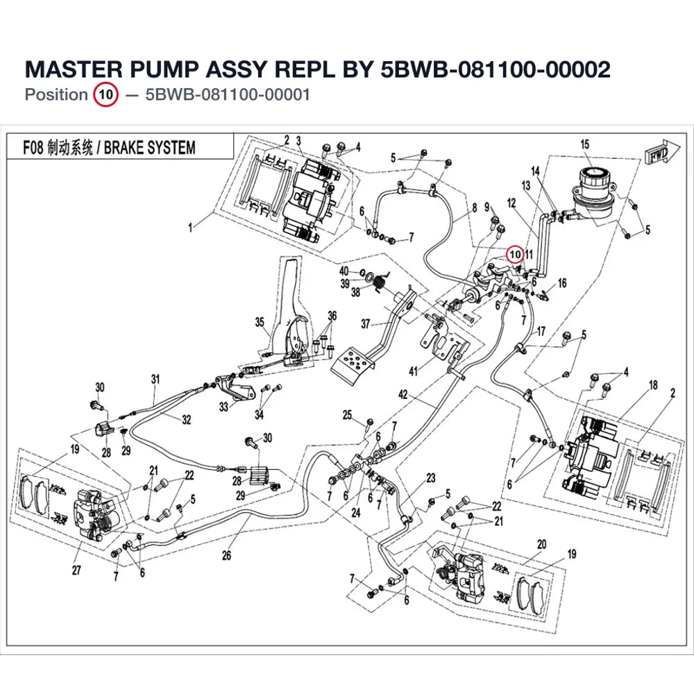 MASTER PUMP ASSY REPL BY 5BWB-081100-00002 product image