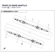 FRONT CV DRIVE SHAFT,LH product image