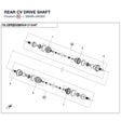 REAR CV DRIVE SHAFT product image