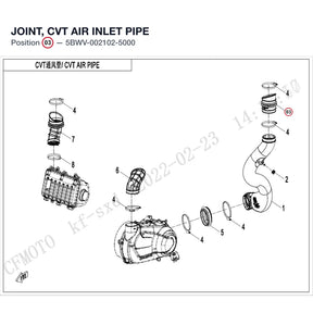 JOINT, CVT AIR INLET PIPE product image