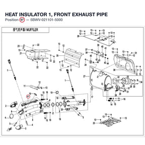 HEAT INSULATOR 1, FRONT EXHAUST PIPE product image