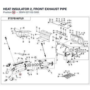 HEAT INSULATOR 2, FRONT EXHAUST PIPE product image