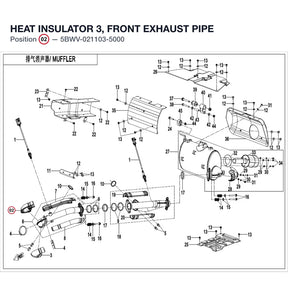 HEAT INSULATOR 3, FRONT EXHAUST PIPE product image