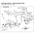 HEAT INSULATOR 1, REAR EXHAUST PIPE product image