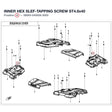 INNER HEX SLEF-TAPPING SCREW ST4.8x40 product image
