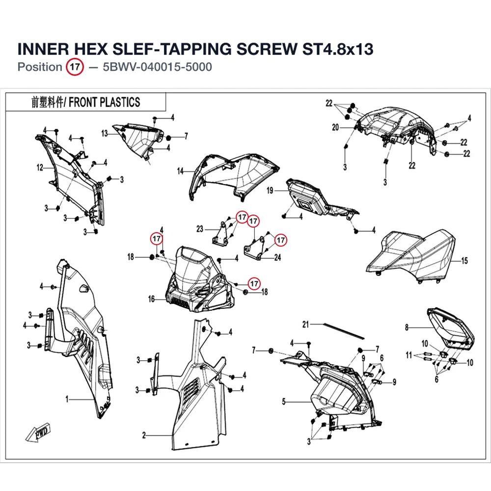 INNER HEX SLEF-TAPPING SCREW ST4.8x13 product image