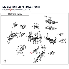 DEFLECTOR, LH AIR INLET PORT product image