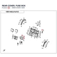 REAR COVER, FUSE BOX product image