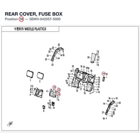 REAR COVER, FUSE BOX product image