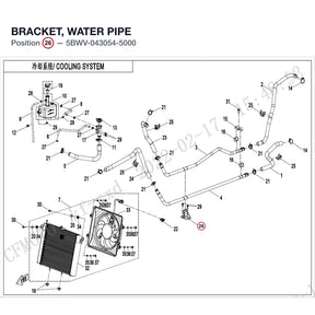 BRACKET, WATER PIPE product image