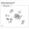 SERVICE COVER, AIR FILTER product image