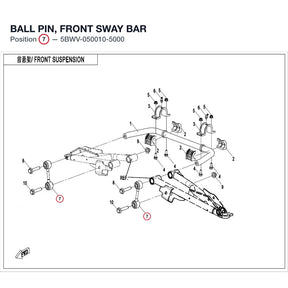 BALL PIN, FRONT SWAY BAR product image