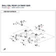 BALL PIN, REAR LH SWAY BAR product image