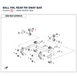 BALL PIN, REAR RH SWAY BAR product image
