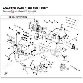 ADAPTER CABLE, RH TAIL LIGHT product image