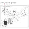 WATER INLET PIPE, RADIATOR product image