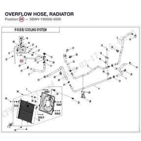 OVERFLOW HOSE, RADIATOR product image