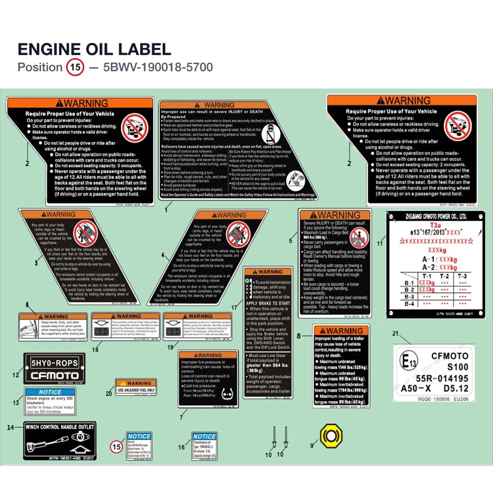 ENGINE OIL LABEL product image