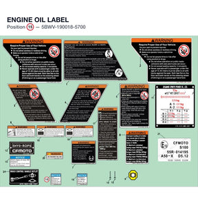 ENGINE OIL LABEL product image