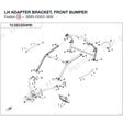 LH ADAPTER BRACKET, FRONT BUMPER product image