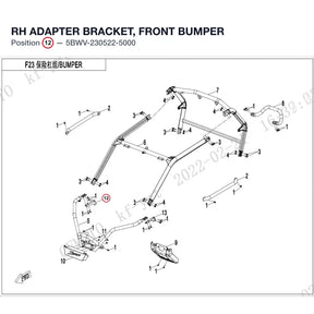 RH ADAPTER BRACKET, FRONT BUMPER product image