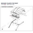 BRACKET, PLASTIC TOP ROOF product image