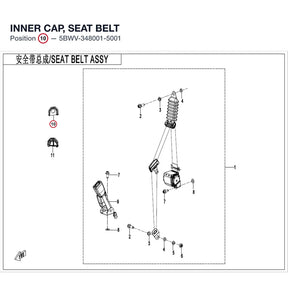 INNER CAP, SEAT BELT product image