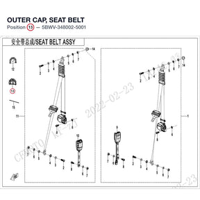 OUTER CAP, SEAT BELT product image