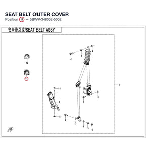 SEAT BELT OUTER COVER product image