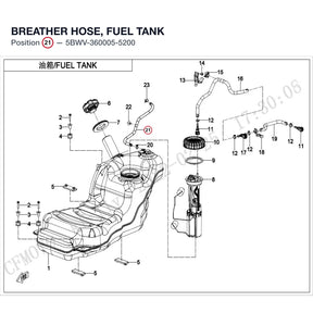 BREATHER HOSE, FUEL TANK product image