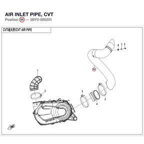 AIR INLET PIPE, CVT product image