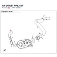 AIR OUTLET PIPE, CVT product image