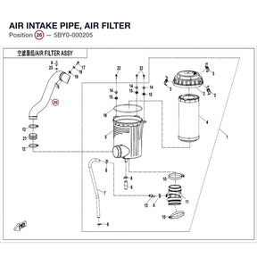 AIR INTAKE PIPE, AIR FILTER product image