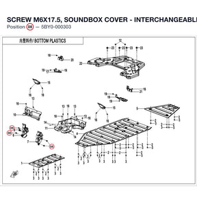 SCREW M6X17.5, SOUNDBOX COVER - INTERCHANGEABLE WITH  8030-040020-1000 product image