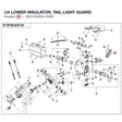 LH LOWER INSULATOR, TAIL LIGHT GUARD product image