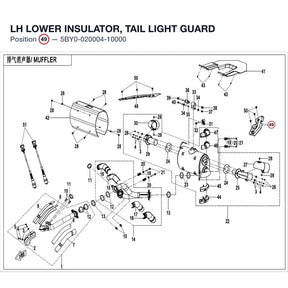 LH LOWER INSULATOR, TAIL LIGHT GUARD product image