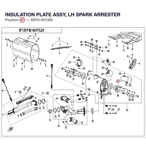 INSULATION PLATE ASSY, LH SPARK ARRESTER product image