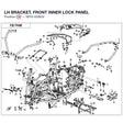 LH BRACKET, FRONT INNER LOCK PANEL product image