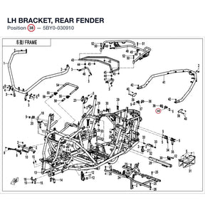 LH BRACKET, REAR FENDER product image