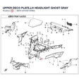 UPPER DECO PLATE,LH HEADLIGHT product image