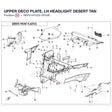 UPPER DECO PLATE, LH HEADLIGHT product image