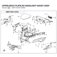 UPPER DECO PLATE,RH HEADLIGHT product image
