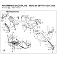 RH DAMPING DECO PLATE - REPL BY 5BYV-041027-A100 product image