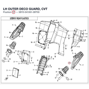 LH OUTER DECO GUARD, CVT product image